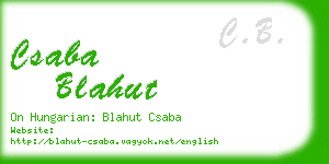 csaba blahut business card